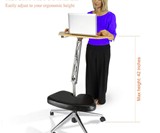 Mobile Laptop Desk with Adjustable Tabletop & Footrest