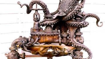 Pearl Diver Octopus Water Fountain