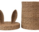 Bunny Ears Seagrass & Rattan Storage Basket