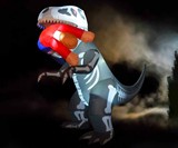 7-Foot T-Rex Eating a Human Snack Inflatable