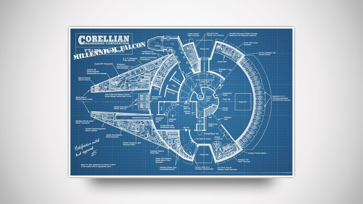 Millennium Falcon Blueprint Millennium Falcon Blueprint