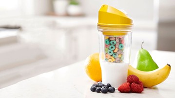 The CrunchCup - Mix-As-You-Eat Portable Cereal Cup