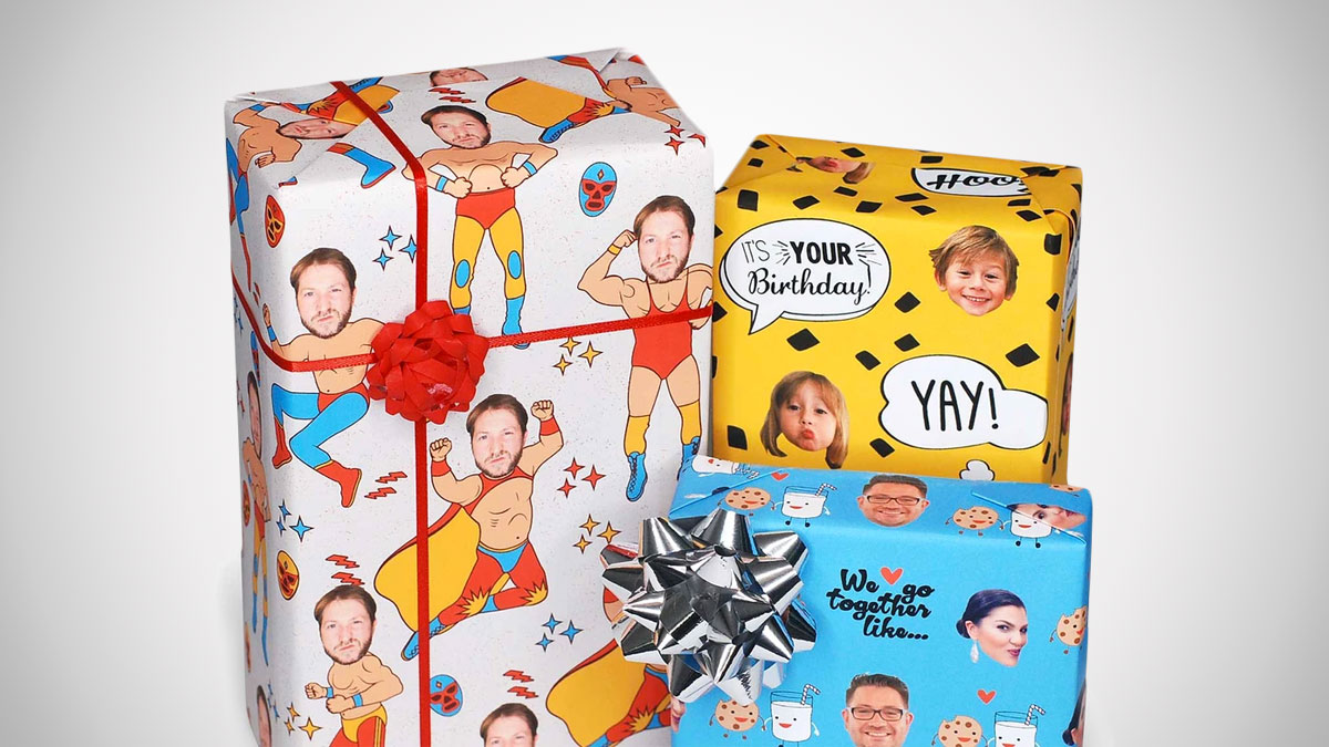 Gift Wrap My Face Personalized Gift Wrap
