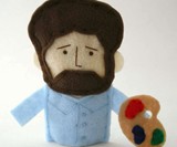Bob Ross Finger Puppet