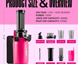 Ginnie Juicer - Compact Masticating Slow Juicer