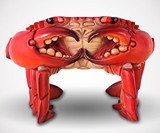 Giant Red King Crab Sculptural Chair