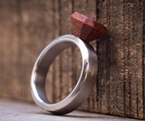 Wood & Titanium Engagement Ring