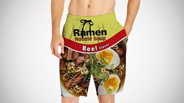 Ramen Swim Trunks