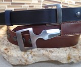 Burls Belt Buckle Knife & Belt