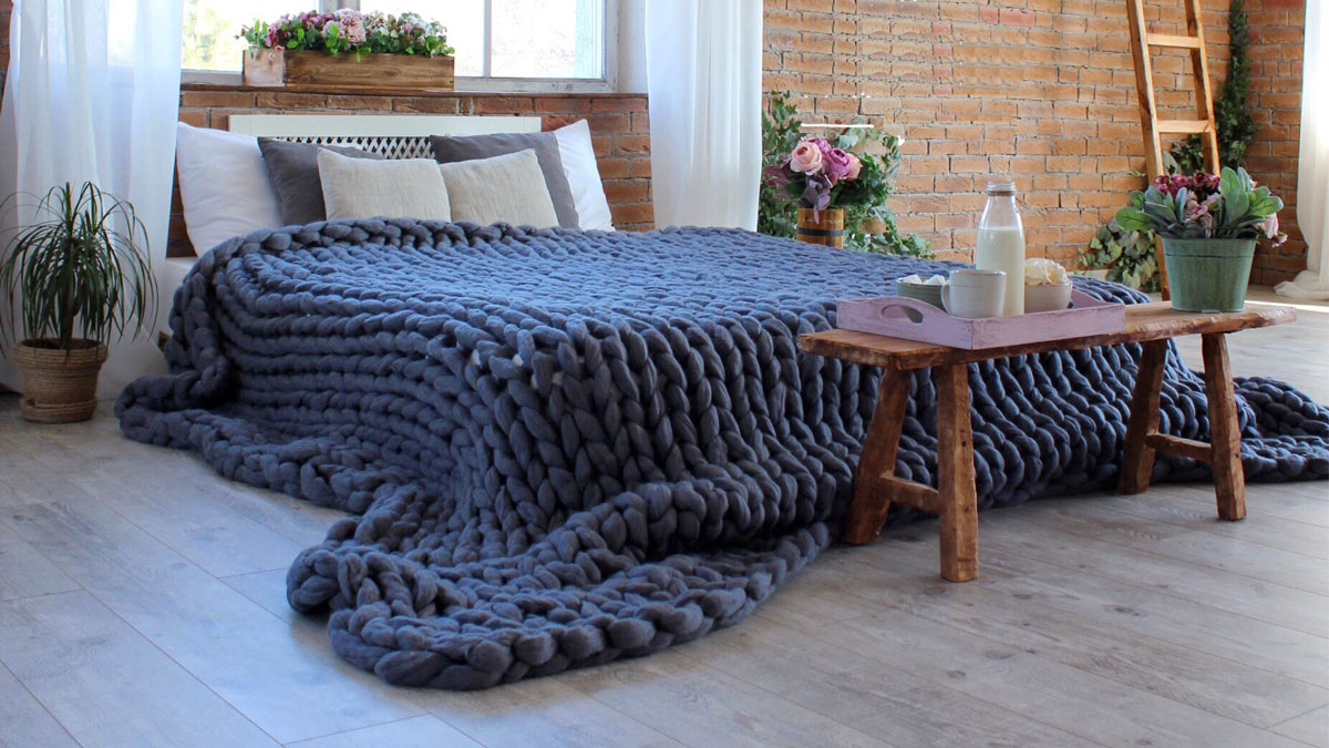 Extra Large Extra Chunky Knit Blanket