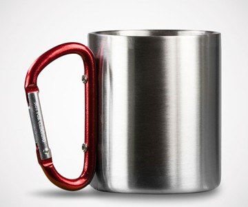 Stainless Steel Double Walled Carabiner Mug