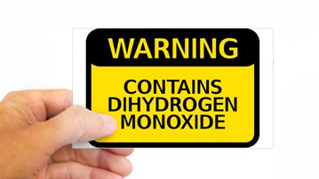 Dihydrogen Monoxide Warning Sticker Dihydrogen Monoxide Warning Sticker