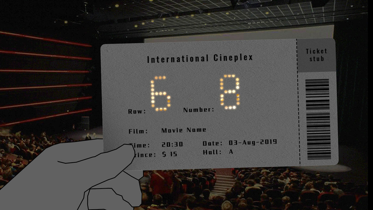 Shiny Movie Ticket - Light-Up Ticket for Dark Theaters Shiny Movie Ticket - Light-Up Ticket for Dark Theaters
