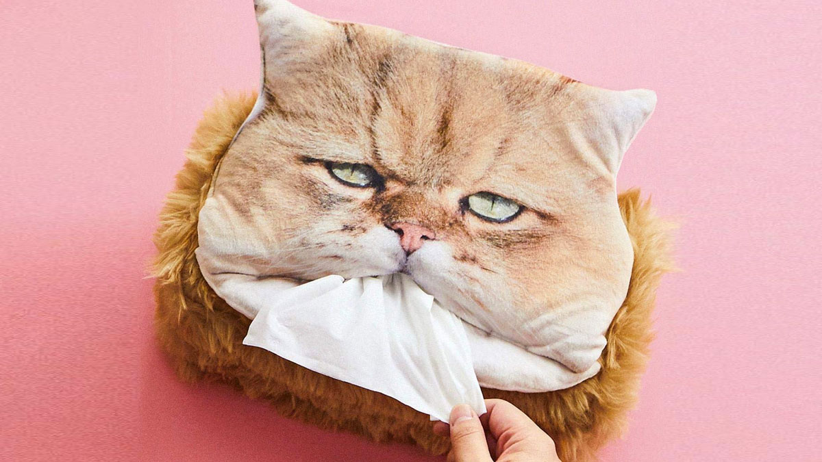 Kleenex-Munching Cat Tissue Box Cover Kleenex-Munching Cat Tissue Box Cover