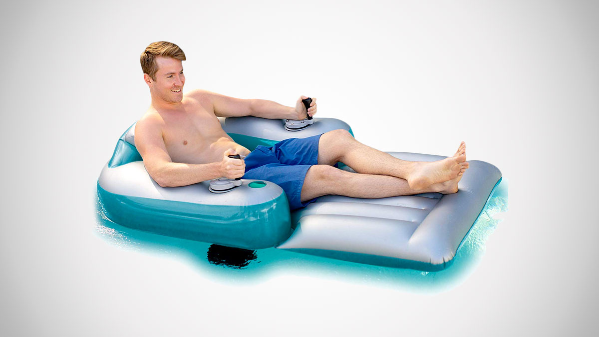 Motorized Inflatable Pool Lounger Motorized Inflatable Pool Lounger