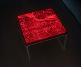 Glowing Wood & Resin City Map Coffee Tables