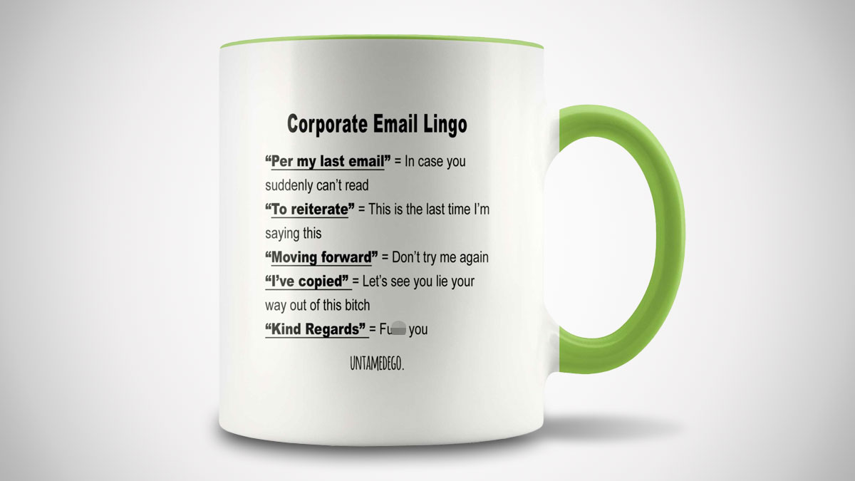 Corporate Email Lingo Mug