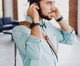 Helix Wrist Cuff with Bluetooth Headphones