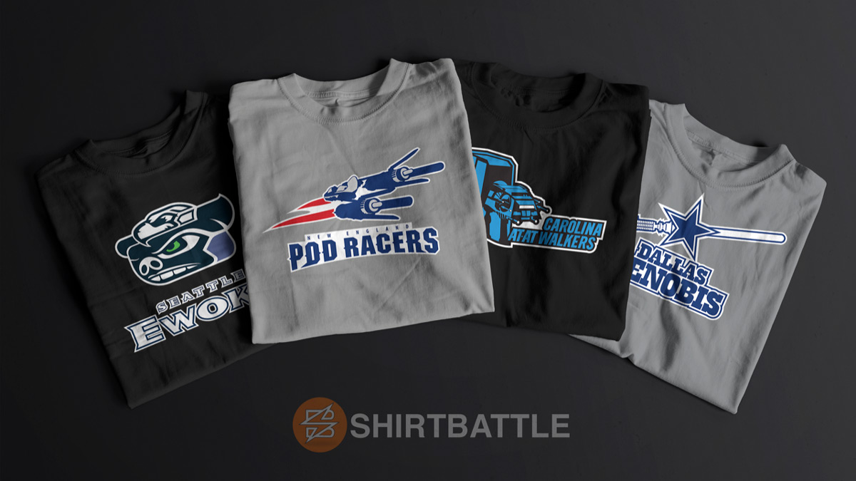 Shirt Battle NFL-Star Wars Mashup T-Shirts Shirt Battle NFL-Star Wars Mashup T-Shirts