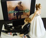 Video Game Junkie Wedding Cake Topper - Top View