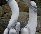 Cement Penis Garden Statue (NSFW)