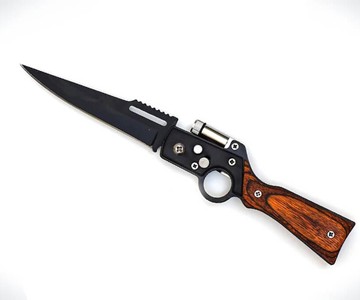 Gun Shaped Knife with LED Light Gun Shaped Knife with LED Light
