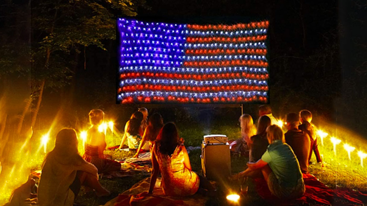 Giant American Flag String Lights Giant American Flag String Lights