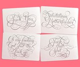 Calligraphuck Profane Greeting Cards