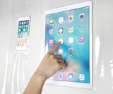 Clear Shower Curtain with Phone & Tablet Pockets