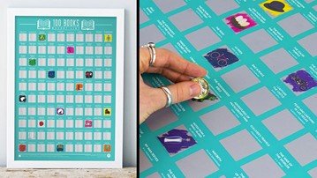100 Books Bucket List Scratch-Off Poster 100 Books Bucket List Scratch-Off Poster