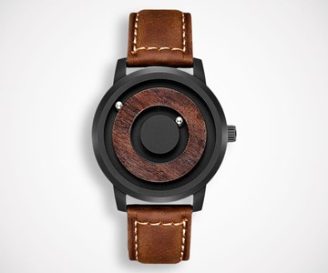 Wood & Magnetic Ball Bearing Watch