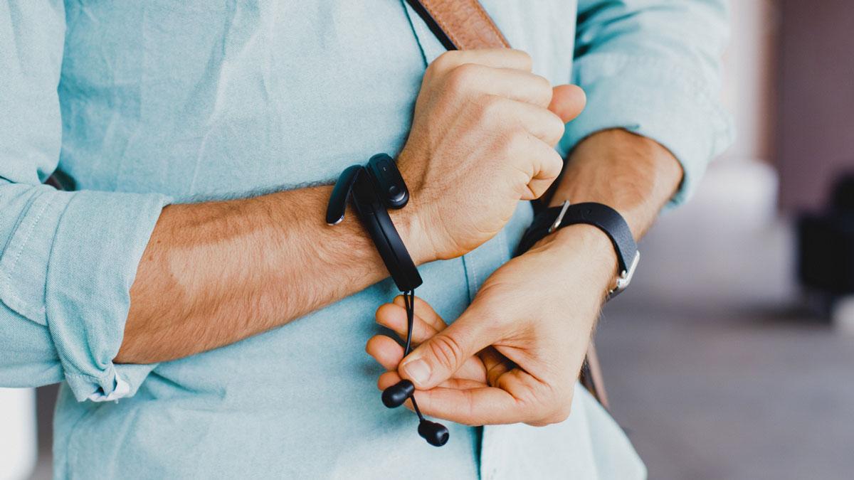 Helix Wrist Cuff with Bluetooth Headphones Helix Wrist Cuff with Bluetooth Headphones