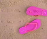 Sand Imprint Flip Flops