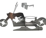 Motorcycle Beer Can Chicken Stand