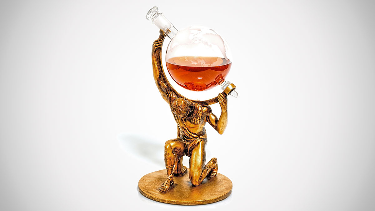 Atlas Etched Globe Liquor Decanter Atlas Etched Globe Liquor Decanter