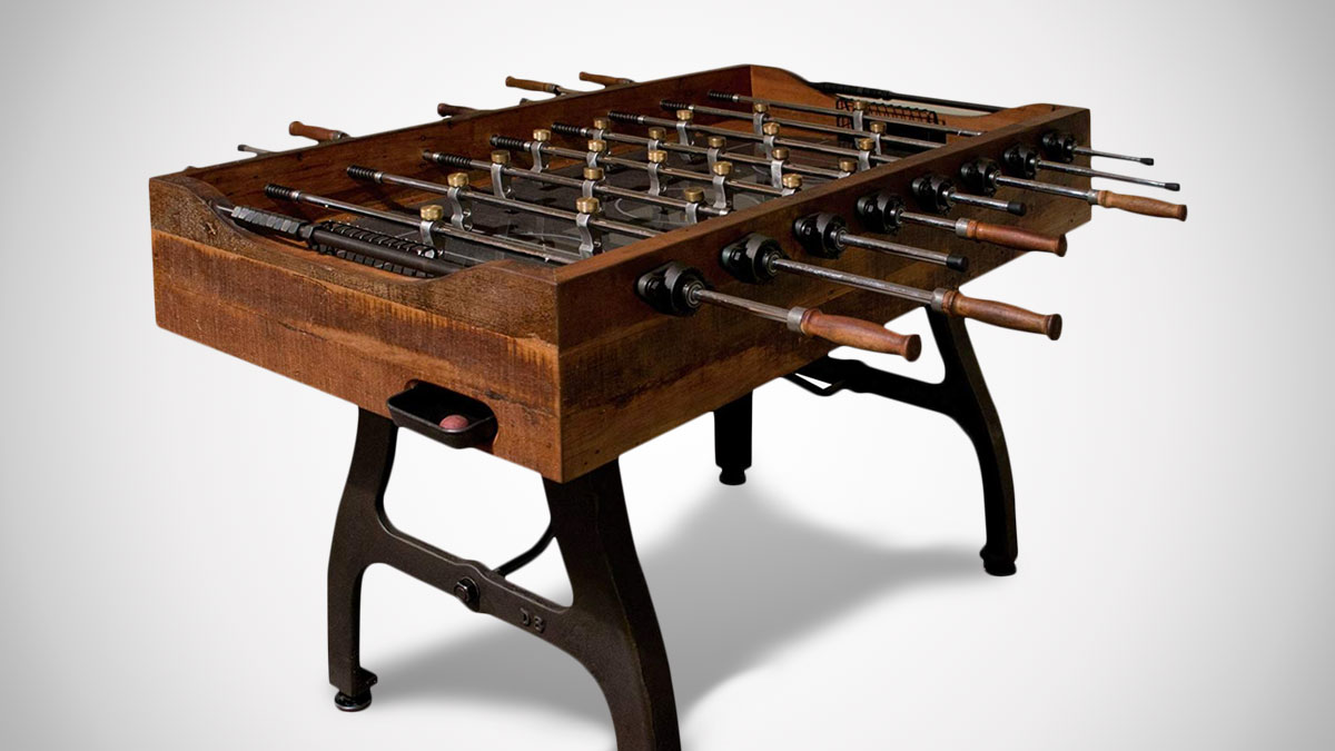 Reclaimed Wood & Iron Foosball Table Reclaimed Wood & Iron Foosball Table