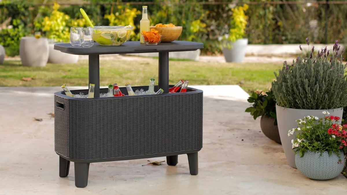 Keter Bevy Bar Table & Cooler Combo Keter Bevy Bar Table & Cooler Combo