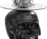 Lost Souls Gothic Skull Glass-Topped Table
