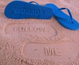 Sand Imprint Flip Flops
