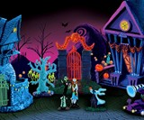 Nightmare Before Christmas Black Light Village