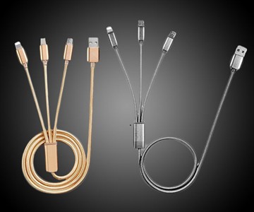 3-in-1 USB-C, Lightning & MicroUSB Cables 3-in-1 USB-C, Lightning & MicroUSB Cables