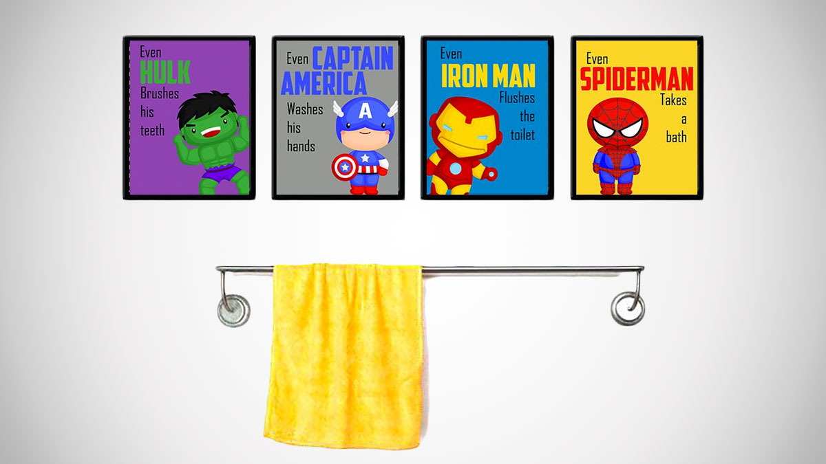 Even Superheroes Practice Good Hygiene Wall Art Even Superheroes Practice Good Hygiene Wall Art