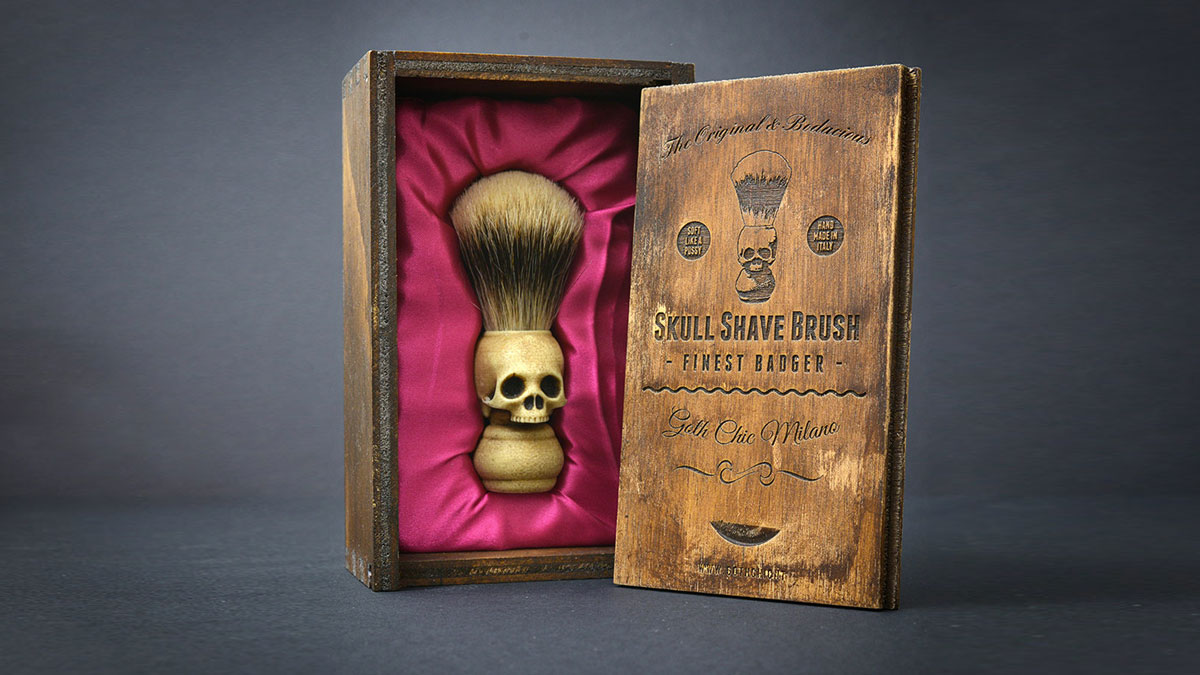Handmade Skull Shaving Brush Handmade Skull Shaving Brush