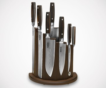 Boker Stairstepping Wood Magnetic Knife Block Boker Stairstepping Wood Magnetic Knife Block