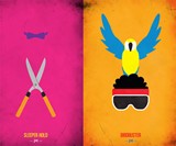 WWF Legends Minimalist Posters - Brutus the Barber Beefcake & Koko B. Ware