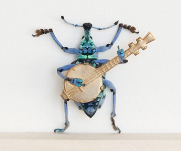 Beetle Playing the Banjo Taxidermy Beetle Playing the Banjo Taxidermy