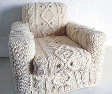 Cable Knit Armchair Slipcover Cable Knit Armchair Slipcover