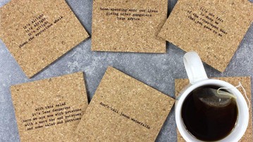 Mistaken Lyrics Coasters