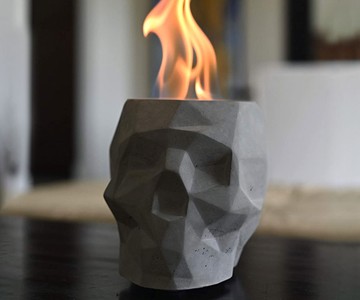 Skull Tabletop Fireplace