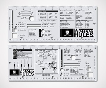 Mercer Rules Stainless Steel Culinary Ruler Mercer Rules Stainless Steel Culinary Ruler
